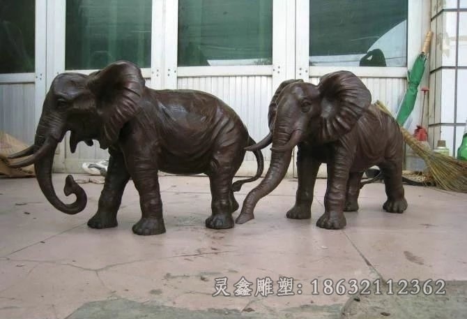 动物大象景观标志铜雕