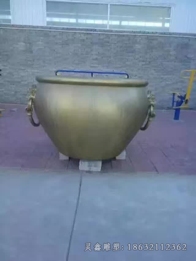 水缸园林景观标志铜雕