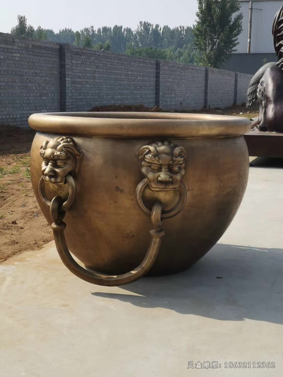 水缸小区景观标志铜雕