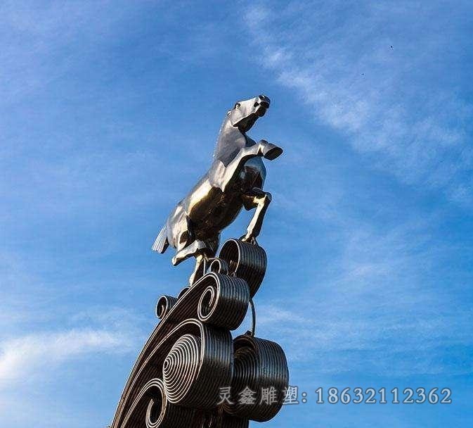 不锈钢飞马城市动物雕塑