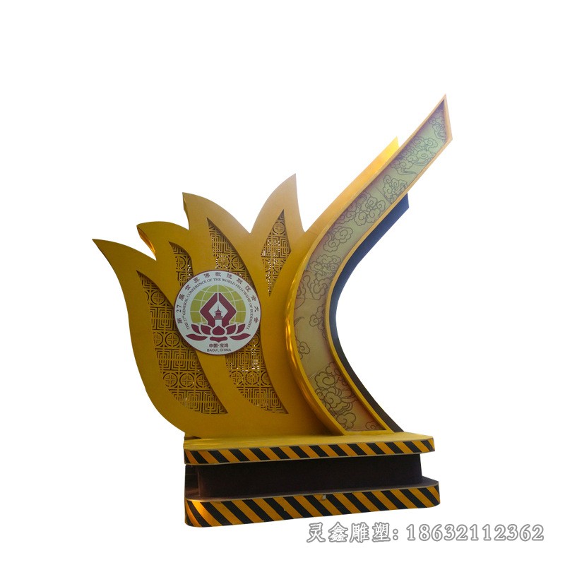 不锈钢彩绘标志商场景观雕塑