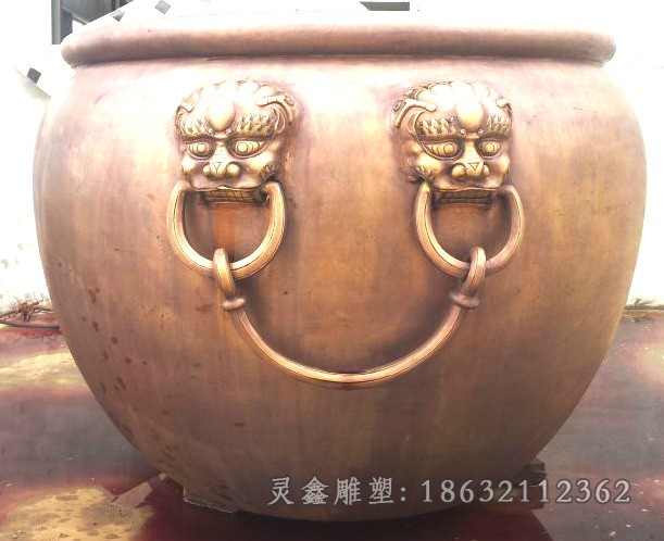 抽象水缸城市景观铜雕