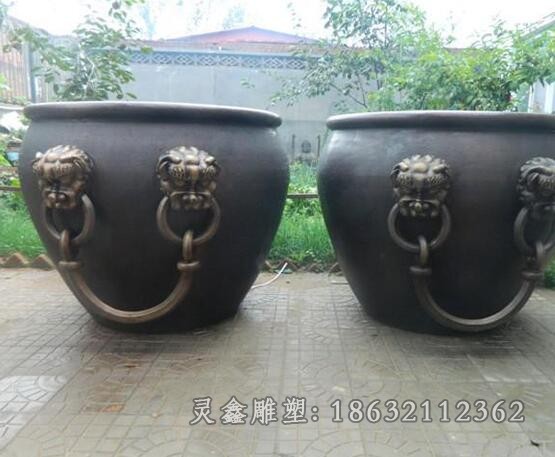 抽象水缸城市景观铜雕