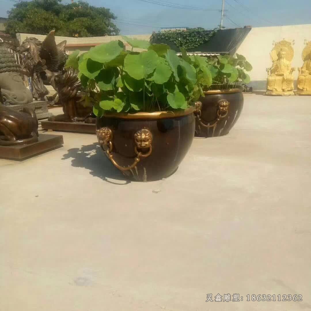 抽象水缸广场景观铜雕