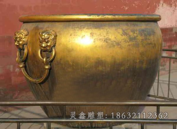 抽象水缸校园景观铜雕