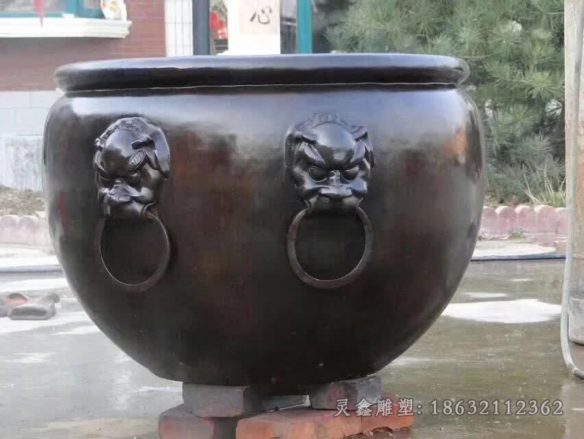 抽象水缸户外景观铜雕