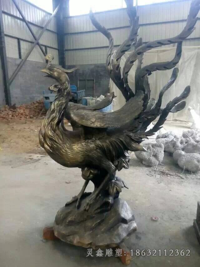 神兽凤凰别墅景观铜雕