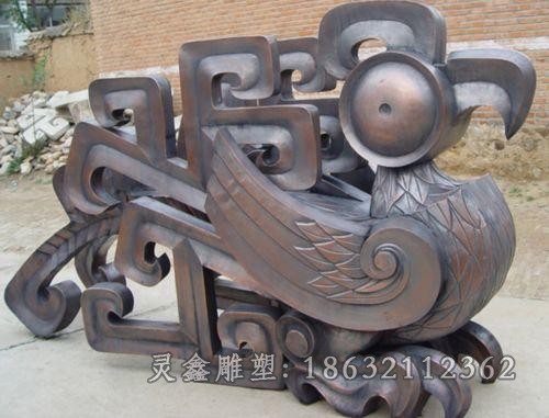 神兽凤凰动物景观铜雕