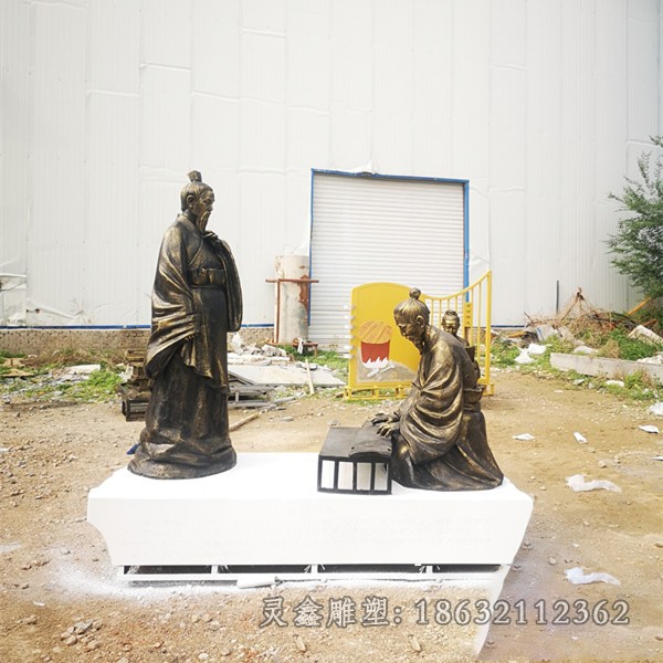 孔子学琴人物景观铜雕