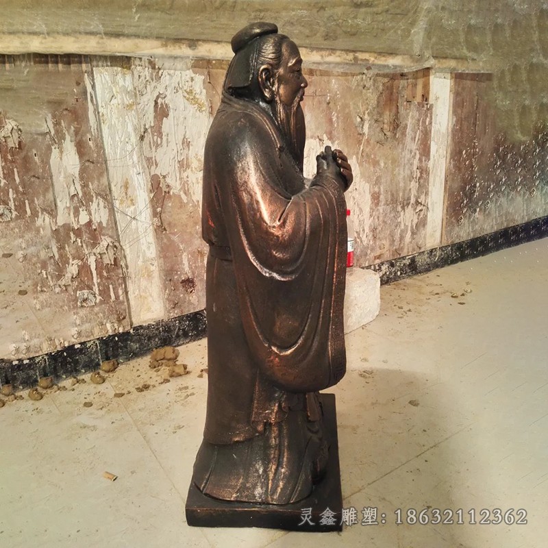 名人孔子别墅景观铜雕