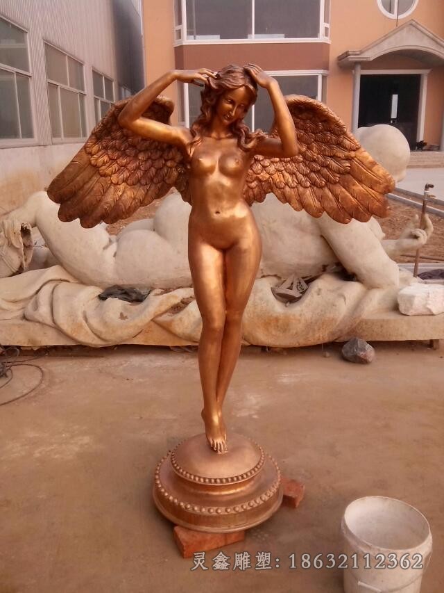 展翅天使城市景观铜雕