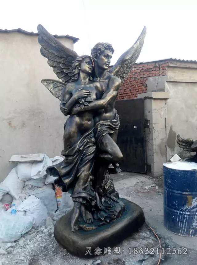展翅天使校园景观铜雕