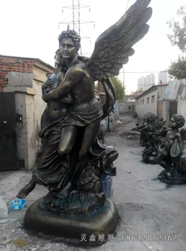展翅天使校园景观铜雕