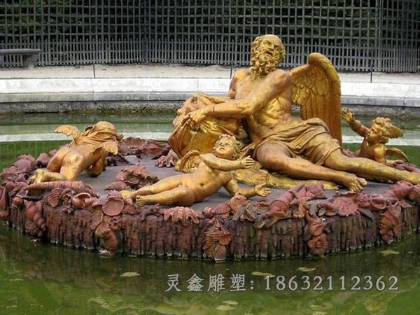 西方天使商场景观铜雕