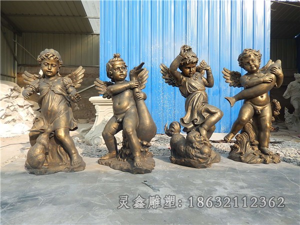 西方天使户外景观铜雕