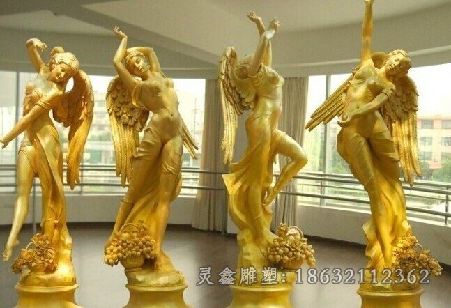 西方天使户外景观铜雕