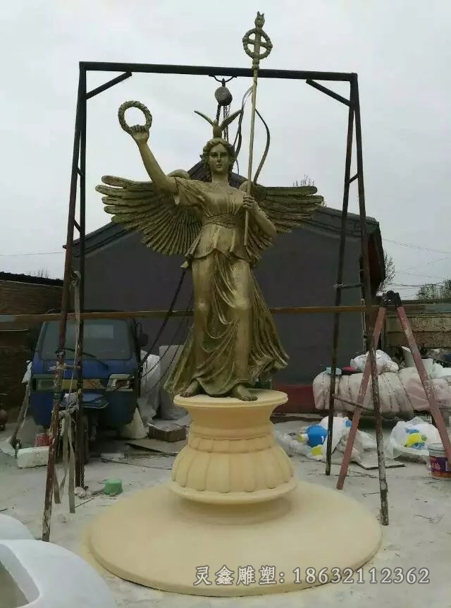 西方女神人物抽象铜雕