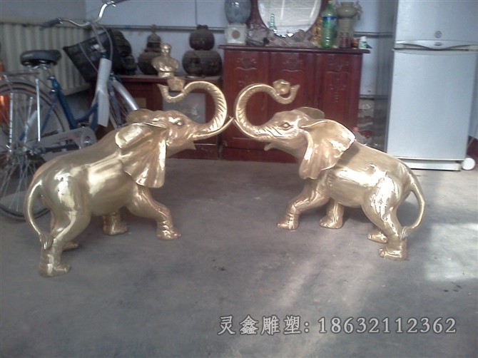 大象广场动物景观铜雕