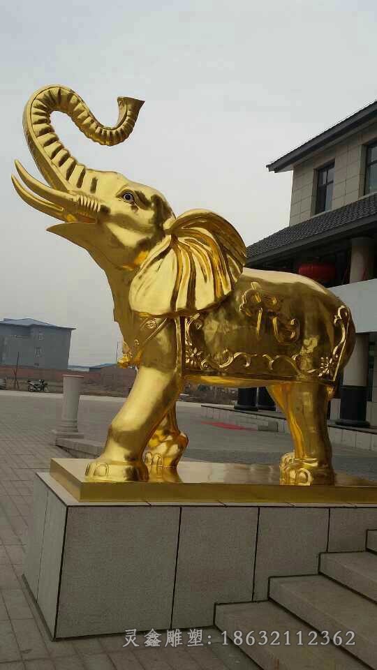 大象园林动物景观铜雕