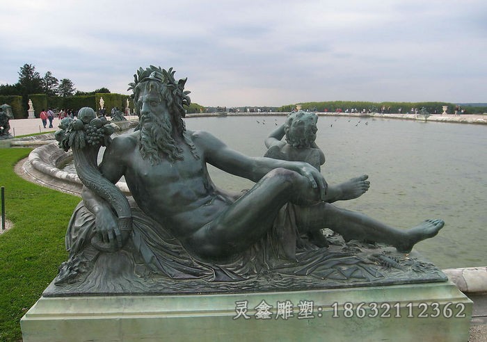 西方人物景观园林铜雕