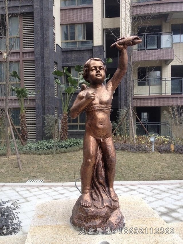 西方人物景观小区铜雕