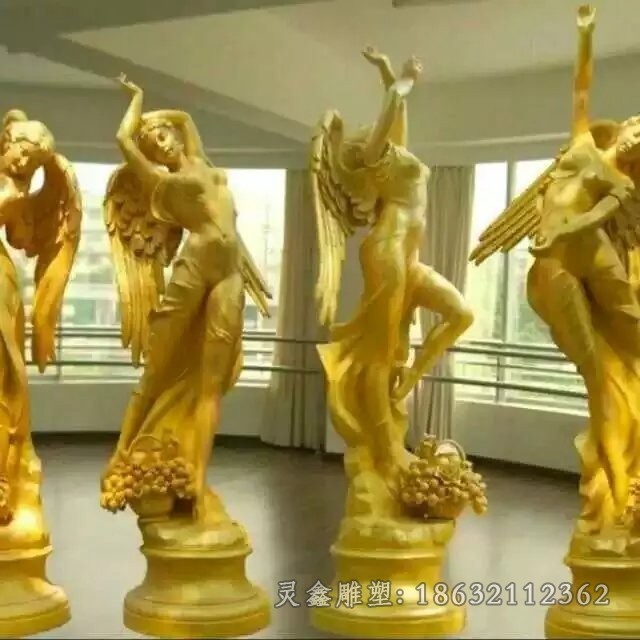 西方人物景观标志铜雕