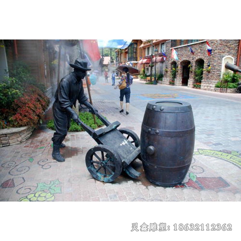 西方人物景观标志铜雕