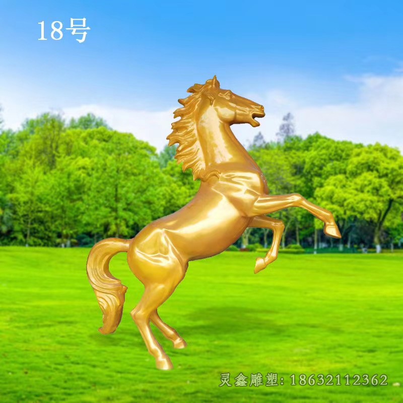 黄铜马广场动物铜雕