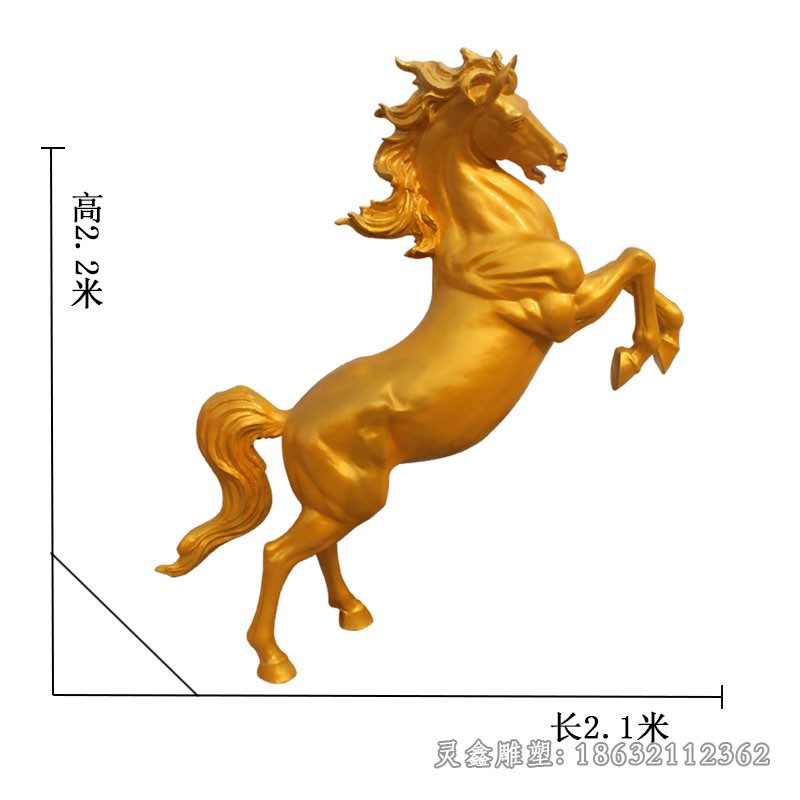 黄铜马动物标志铜雕