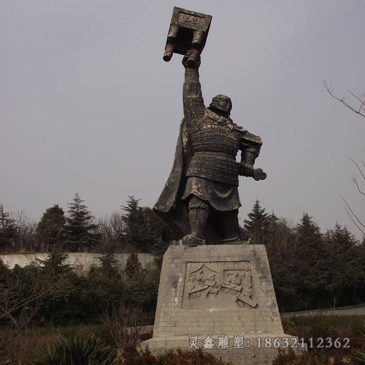 四足方鼎抽象标志铜雕