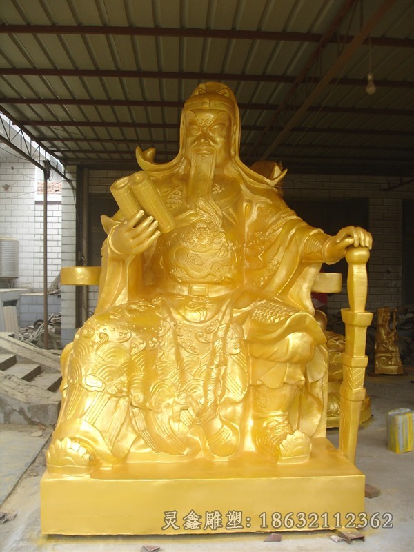 看书关公景区景观铜雕