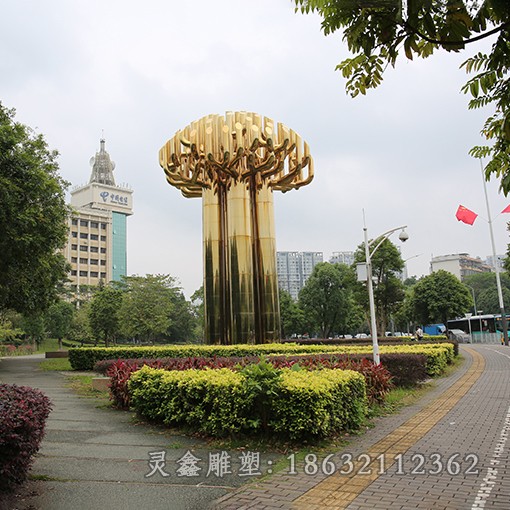 企业标志街边不锈钢雕塑