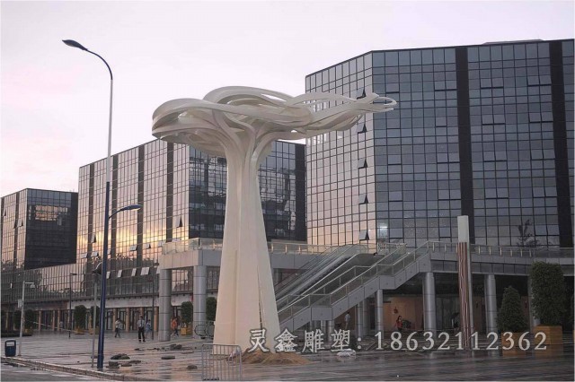 抽象企业标志不锈钢雕塑