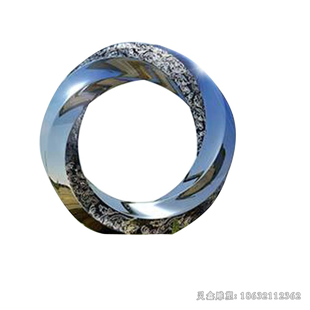 镜面圆环不锈钢雕塑