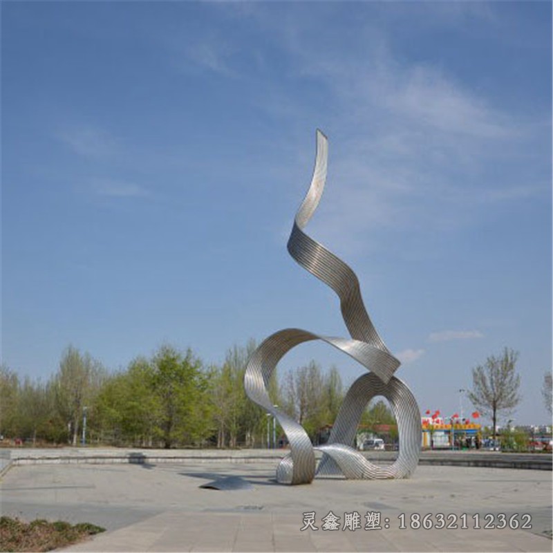 异形圆环公园不锈钢雕塑
