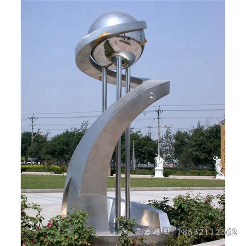 异形圆环户外不锈钢雕塑