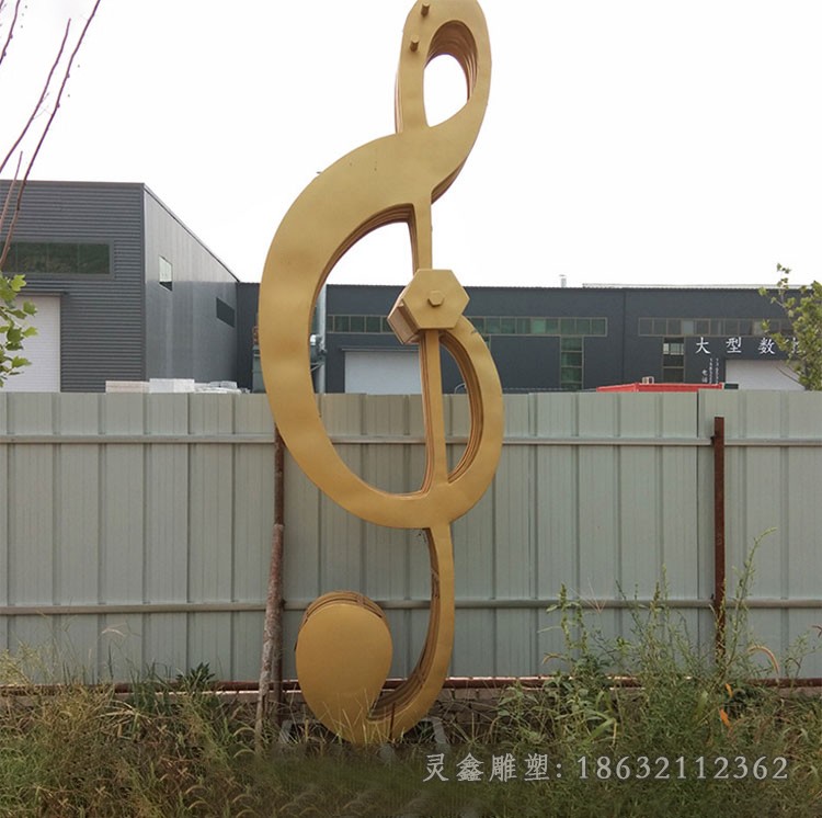 不锈钢彩绘音符校园雕塑