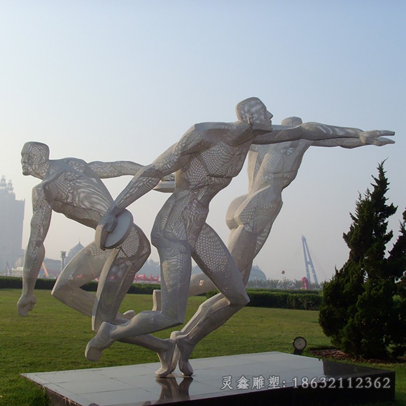 不锈钢掷铁饼人物铜雕