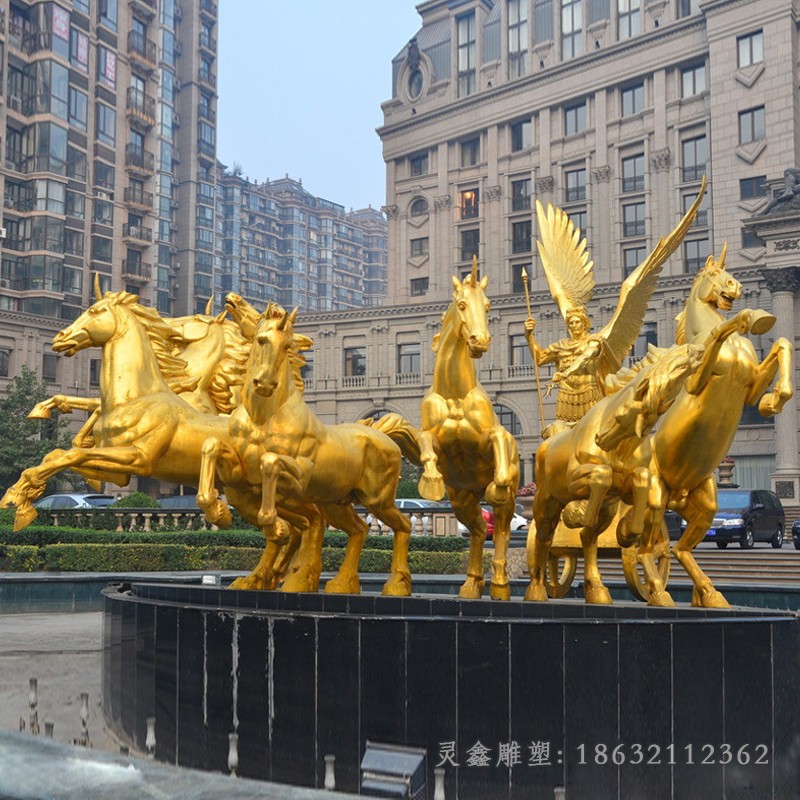阿波罗战车城市景观铜雕