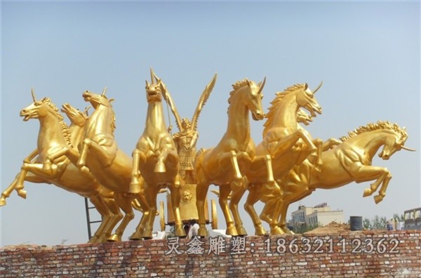 阿波罗战车庭院景观铜雕