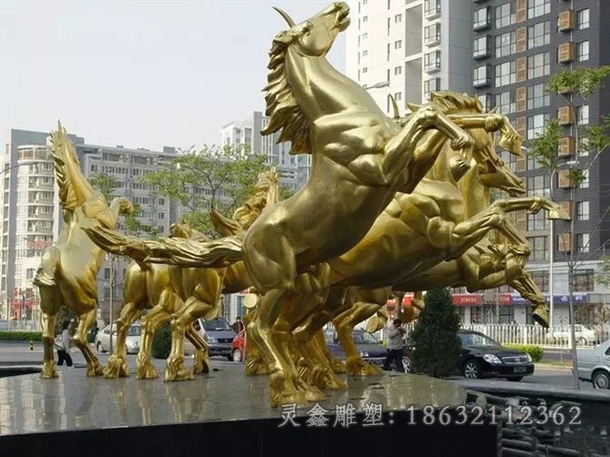 阿波罗战车景区景观铜雕