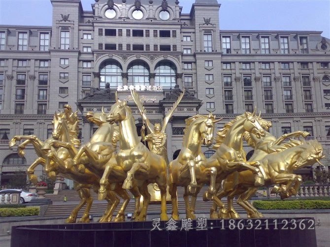 阿波罗战车别墅景观铜雕