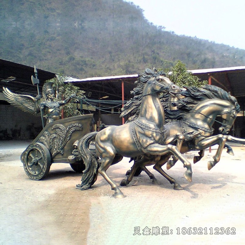 阿波罗战车校园标志铜雕