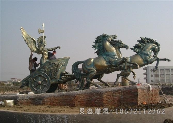 阿波罗战车别墅标志铜雕