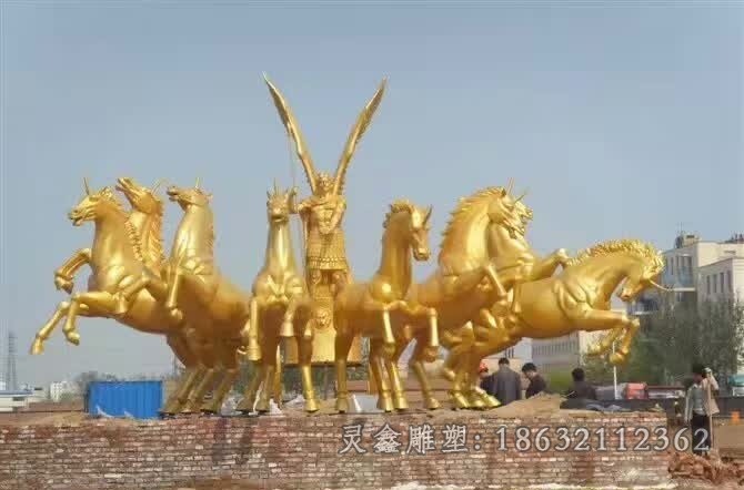 阿波罗战车庭院标志铜雕