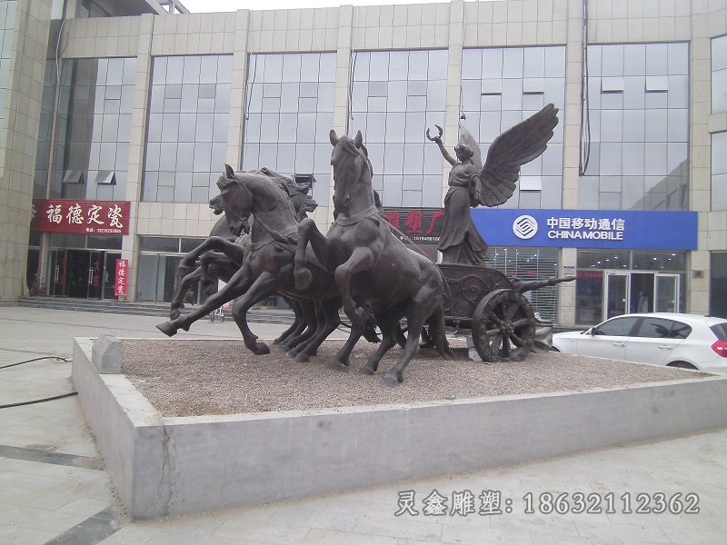 阿波罗战车景区标志铜雕