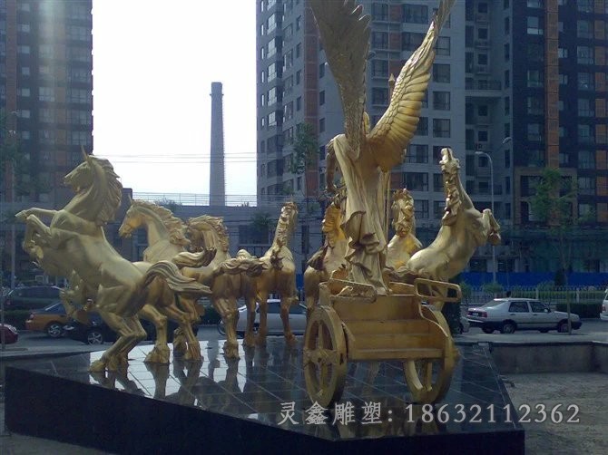 阿波罗战车别墅标志铜雕