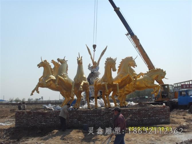 阿波罗战车名人景观铜雕