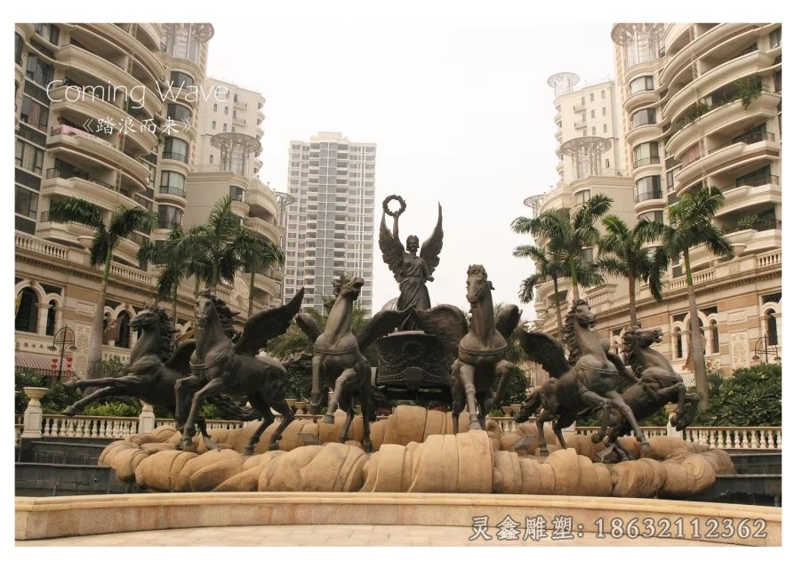 阿波罗战车名人景观铜雕