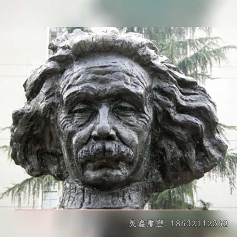爱因斯坦头像景观铜雕